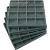 RJ Displays 5-Pack Grey 16 Compartment Half Size Jewelry Display