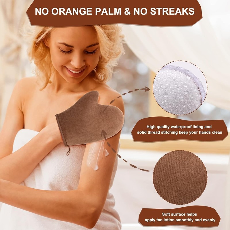GAIYAH Self Tanning Mitt Set 3 in 1 Fake Tan