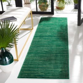 SAFAVIEH Vision Collection Runner Rug - 2'2" x 8', Dark Green, Modern Ombre Tonal Chic Design, Non-Shedding & Easy Care, Ideal for High Traffic Areas in Living Room, Bedroom (VSN606Y)