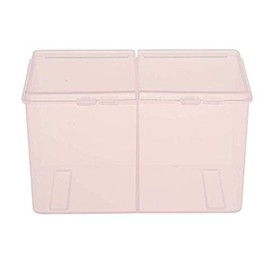 2 Grids Plastic Cotton Pad Organizer Holder Dispenser Makeup Organizer Cotton Swab Holder Container Cosmetic Storage Nail Art Organizer 2 Grids Storage Box Pink