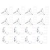 sourcing map 16 Set Acrylic Corner Bracket, L-Shaped Corner Connector