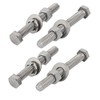 sourcing map Set of 4 304 Stainless Steel 3/8 Inch