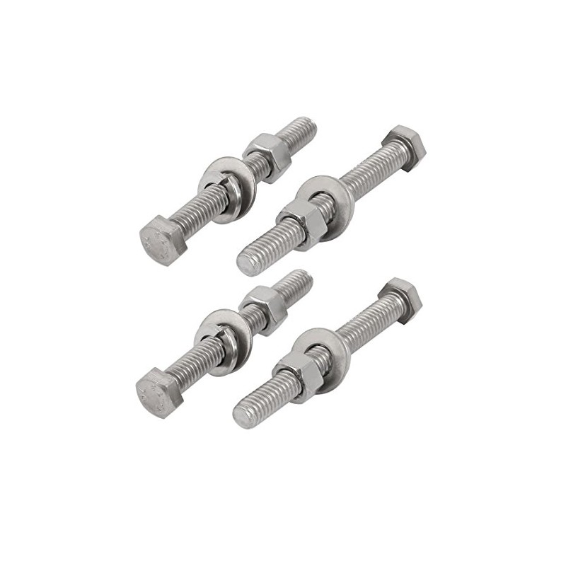 sourcing map Set of 4 304 Stainless Steel 3/8 Inch