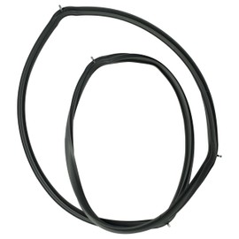 vhbw Door Seal Compatible with Siemens HE13054/47, HE13054/46, HE13044/46, HE13044/45, HE13054/45-45.5 x 33 x 1 cm, with Angle Hook, Black