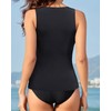 Aqua Eve Women's High Neck Tankini Swimsuits - Two Piece