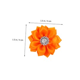 Operitacx Ribbon Bow Hair Accessories Set 40pcs 4cm Satin Bows Headband Organza Flower Embroidery Rhinestone for Fashionable Look