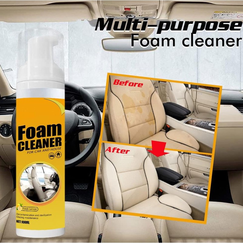 AQISI 2PCS Multipurpose Foam Cleaner Spray,All-Purpose Household Cleaners for Car