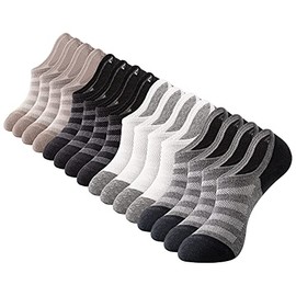 IDEGG No Show Socks Low Cut Cotton Casual Anti-slid Athletic Socks with Non Slip Grip for Men (Color G - 8 Pairs(4 Colors), US Men Size 5-8)