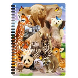 3D LiveLife Notebooks - Wild Smile from Deluxebase. 80 Page Lined Lenticular 3D Safari Notebook. A5 Notebook for Superb School or Office Stationery.
