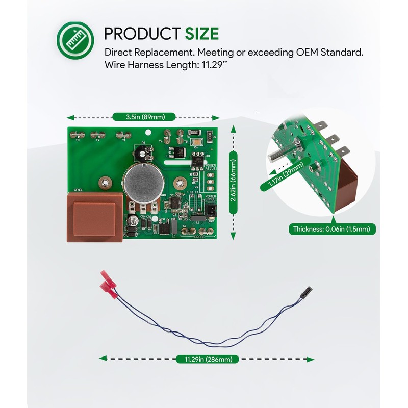 00-913149 NCC Temp Control Board Temperature Controller Kit w/Wire Harness,Replacement