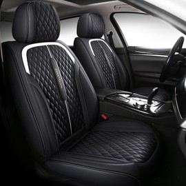 LEYJOIN Faux Leather Car Seat Covers Full Set,Leatherette Automotive Vehicle Cushion Covers for 5 Passengers, Universal Fit for Cars SUV and Trucks in Auto Interior Accessories