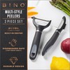 BINO Stainless Steel 2-Piece Peeler Set - Dark Grey |