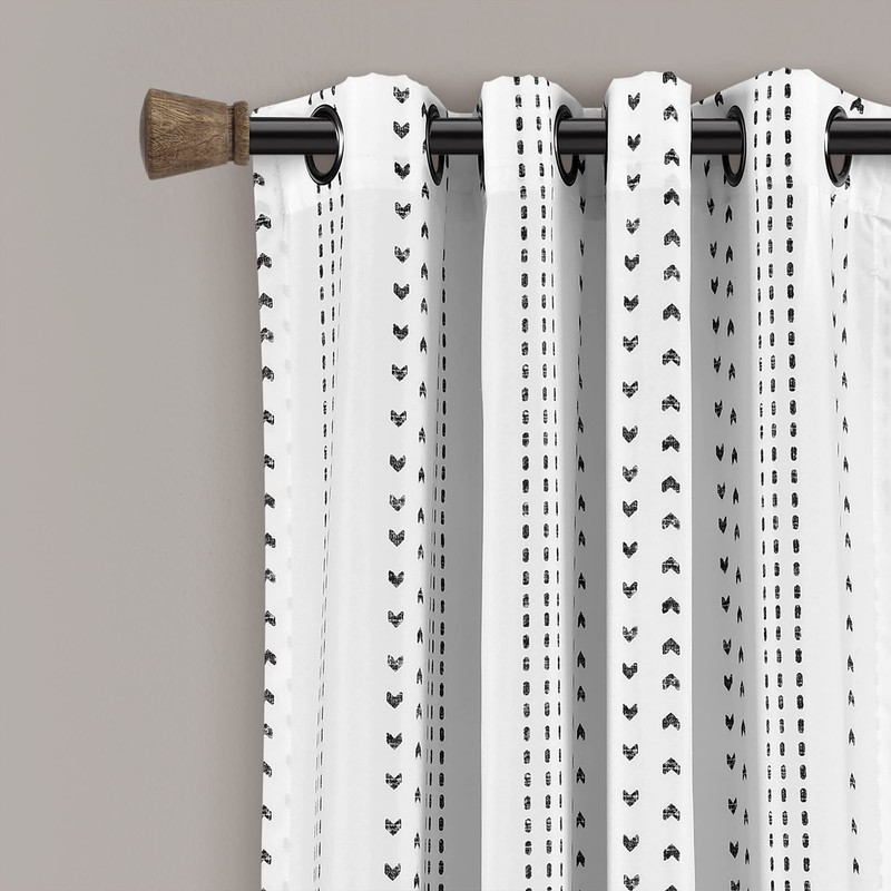 Lush Decor Hygge Stripe Window Curtain Panel Pair, 52" W