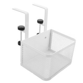 jojofuny Under Desk Storage Shelf Clamp Organizer Basket for Phones Cables Office Supplies Multifunctional Desktop Storage for Tidy Workspaces