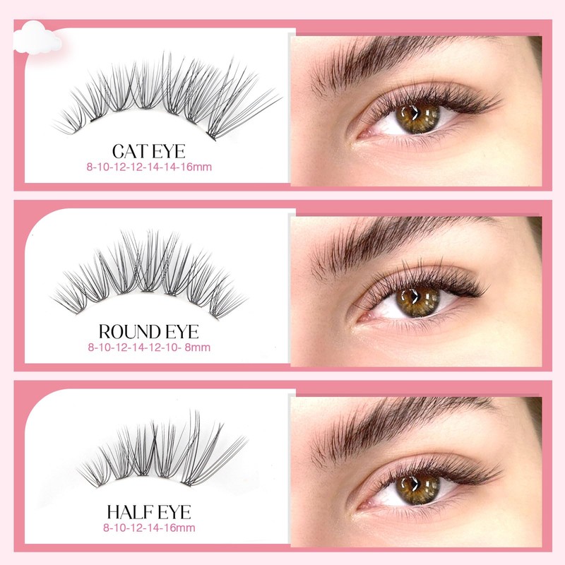 Parriparri Cluster Lashes 200 Pcs Individual Lashes 20D D Curl
