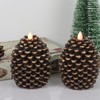 DRomance Flameless Pinecone Candles Battery Operated with 6 Hour Timer