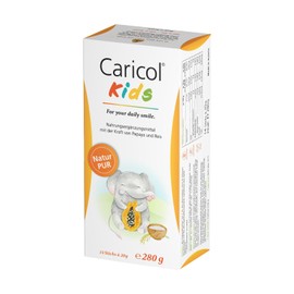 Caricol -Kids | 100% Natural Ingredients | With Organic Papaya and Organic Rice Slime | Suitable for Permanent Use | 14 Sticks of 20 g | Vegan