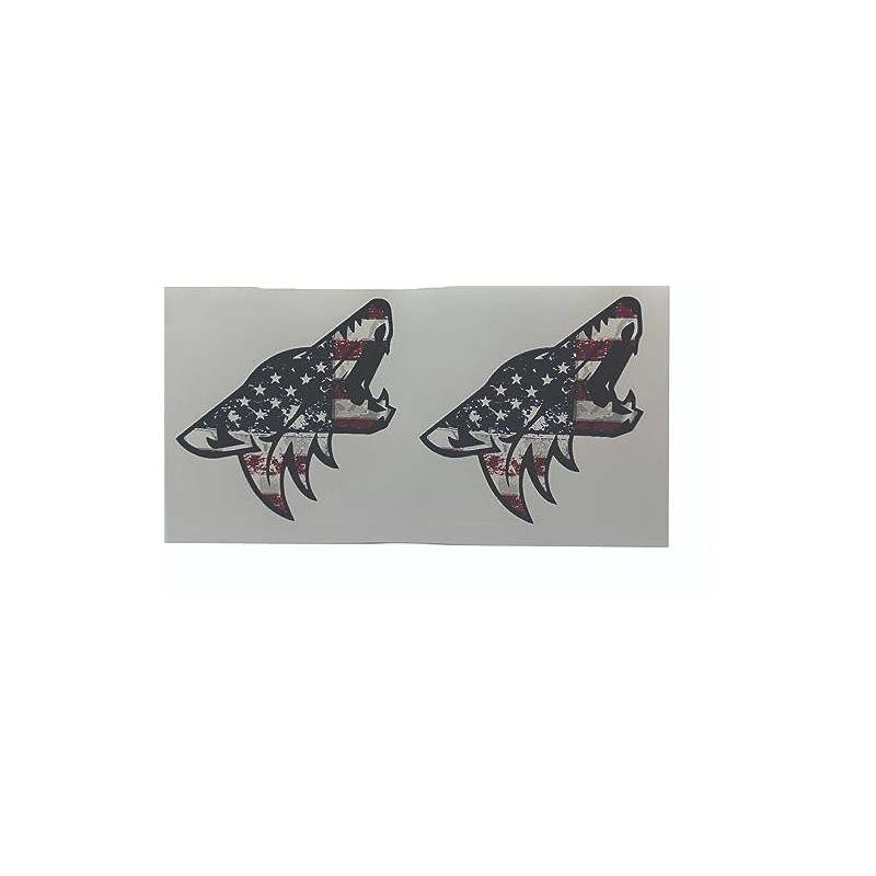 Coyote Full Color Vinyl Decal Sticker Mustang 5.0 USA Flag