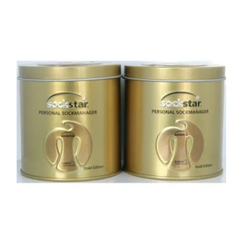 Sockstar Family Packs of 2 Luxury Metal Gift Box Sock Clips Sock Clips Price for 2 Packs 40 Clips 4 Colours