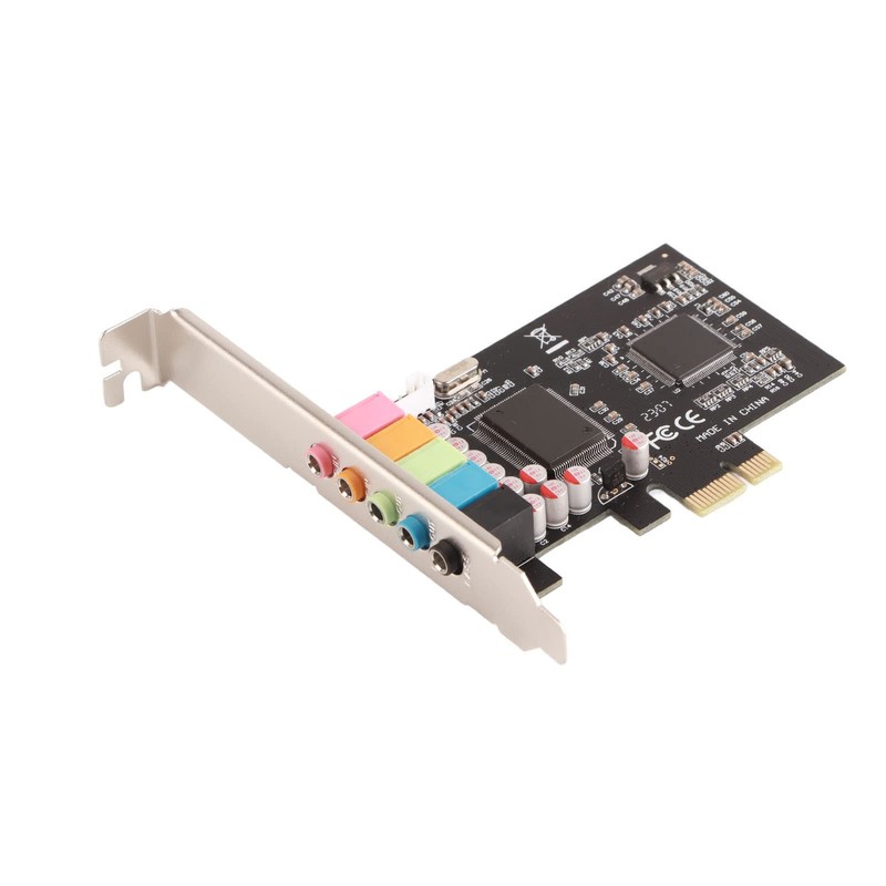 PCIe Sound Card,6 Channels Stereo Desktop Audio Signal Conversion Hardware,CMI8738