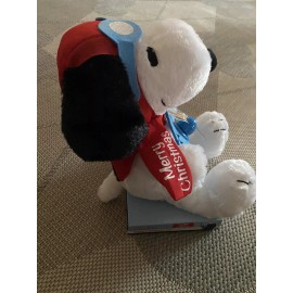 Dandee Peanuts Pilot Snoopy Christmas Animated Light Up Musical Plush Dandee New