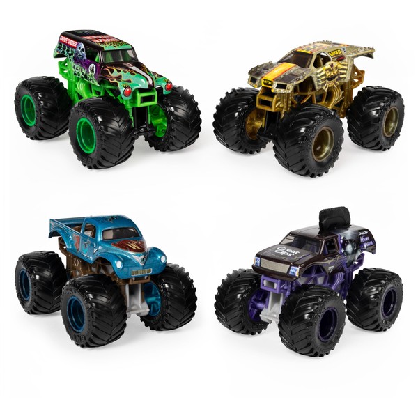Monster Jam, Official Reveal The Steel 4-Pack of Color-Changing Die-Cast