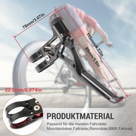 1 Pair Bicycle Brake Levers Ultralight BMX Road Bike Brake Lever Bicycle, Handbrake Lever Bicycle, Ultralight Brake Lever with Extended Handle, for Adults Children Mountain Bike, BMX, Road Bike