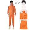Men's Adult Vector Costume Cosplay 2-piece Orange Costumes Jacket Trousers