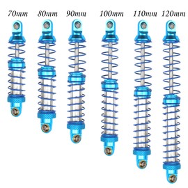4Pcs Vgoohobby Metal Shocks Absorber Adjustable Dampers Compatible with Axial SCX10 Traxxas TRX4 D90 90046 Redcat Gen7 1/10 RC Crawler Car (Blue,100mm)