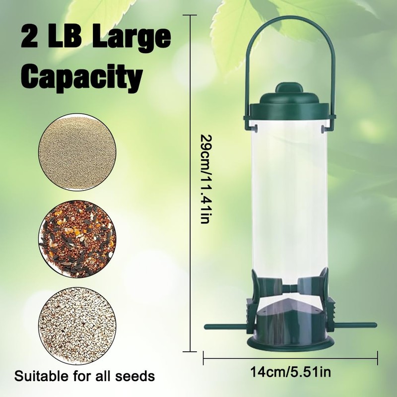 Udbrud Feeder Column, Bird Feeder with 2 Feeding Stands, Grains,
