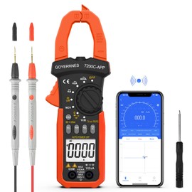 GOYERRNES Digital Clamp Meter with T-RMS, 4000 Counts Auto-Ranging Multimeter for Precise AC/DC Voltage, Current, Resistanc, Capacitance, Frequency, Diode Testing, Continuity Checks, NCV Detection