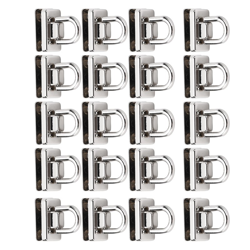 20Pcs D Ring Rivets 360 Rotatable Studs with Screw for