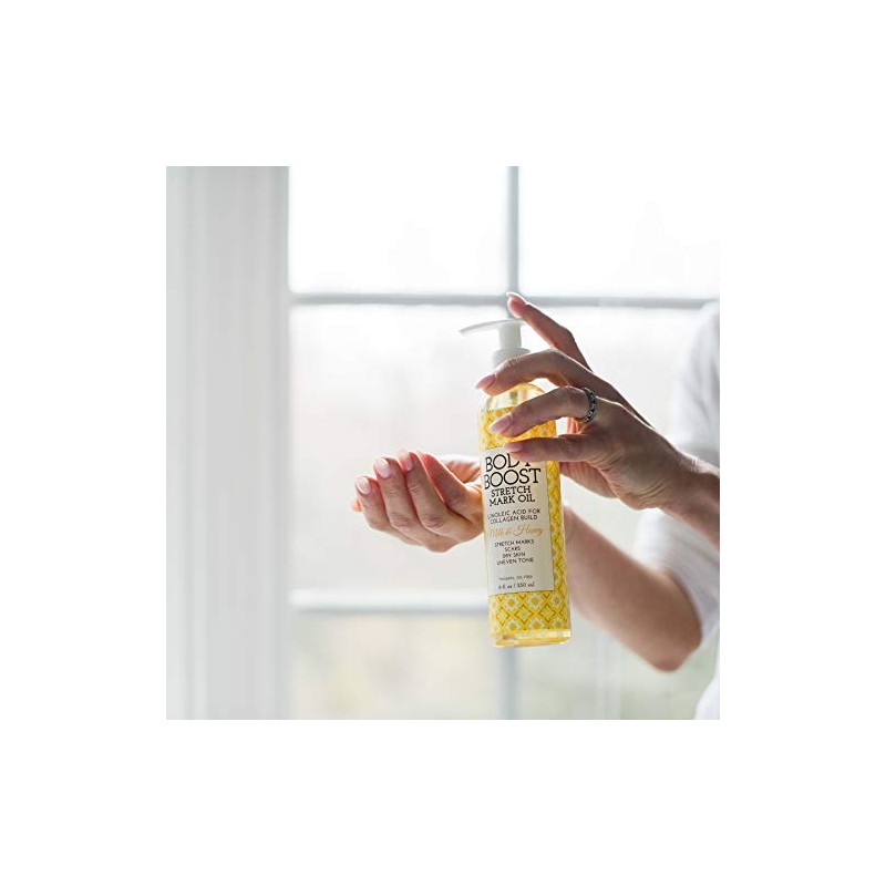 Body Boost Milk & Honey Stretch Mark Oil 8oz, Pregnancy