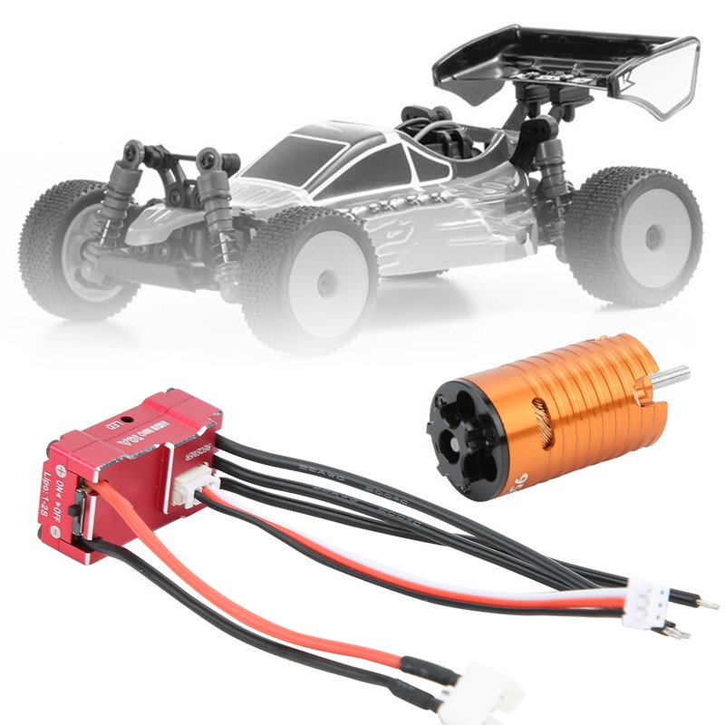 1410 Brushless Motor 18A Red ESC Set RC Car Replacement