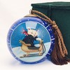 Handcrafted Inside-Painted Glass Ornament - Blue-Ski Kitten Design by LiBien丨Artistic