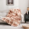 Herside Faux Fur Throw Blanket for Couch,Coffee Tie-Dye Soft Throw