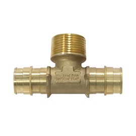 10 Pcs XFITTING Pex A 3/4 Inch x Pex A 3/4 Inch x 3/4 Inch Male NPT Tee, Pex A Male NPT Tee, 29-6-2=10XX
