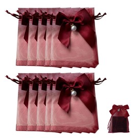 RTRTGS 10 Stück Organzasäckchen, Organzabeutel, Geschenkbeutel Organza, Schmuckbeutel, Hochzeit-Säckchen, Lavendelsäckchen-Säckchen, Hochzeitsbevorzugung, Festivalparty (10 x 15CM)