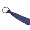 Mens Zipper Pre-tied Clip-On Tie Business Wedding Solid Checks Striped