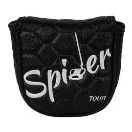 Golf Mallet Square Putter Cover Magnetic Heel-Shaft Headcovers Fits for S p i d e r TOUR Black PU Leather New Version