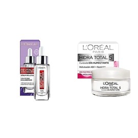 LOreal Paris Serum Facial Anti Arrugas Acido Hialuronico Revitalift LOreal Paris  Crema Hidratante Hidra Total 5, 50 ml                               