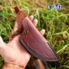 Knife Sheath Hand Engraved Fixed Blade Knife Leather Sheath Vertical