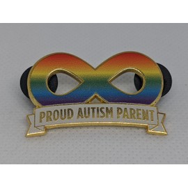 Proud Autism Parent Autistic Pride Rainbow Autism Infinity Symbol Enamel Pin | Celebrate Neurodiversity Autism Acceptance | Autism Mom Dad Ally