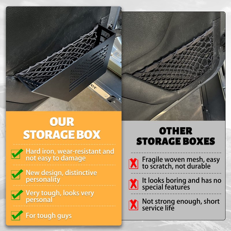 MAIKER Metal Front Door Storage Box, Door Side Insert Organizer