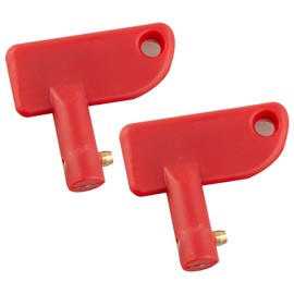 2PCS Battery Disconnect Switch Key, Mini Battery Disconnect Isolator Red Key, Power RV Battery Disconnect Key, Car Truck Marine RV ATV Battery Kill Switch Key