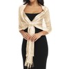 BANETTETA Shawls and Wraps for Evening Dresses Gold Shawl Gold