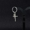 Jimin Earrings, Ring, Cross Spike, Model Wearing Jimin, One Ear,