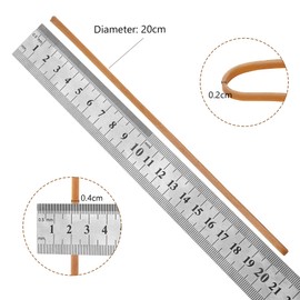 JANYUN 100PCS Large Rubber Bands Heavy Duty Elastic Bands for Office Supplier Trash Cans Folders(8 Inches / 20cm)