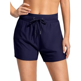 Viodia Womens High Waisted Swim Board Shorts With Pockets Bathing Suit Shorts  Size XL