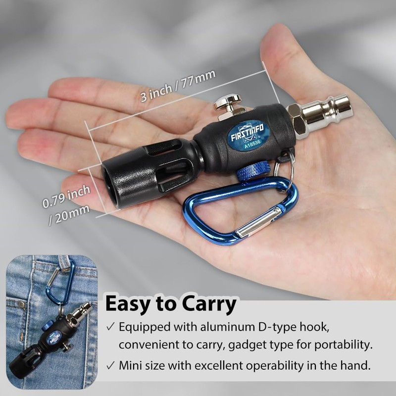 FIRSTINFO A18536EU Mini Type Air Duster | Air Blow Gun,